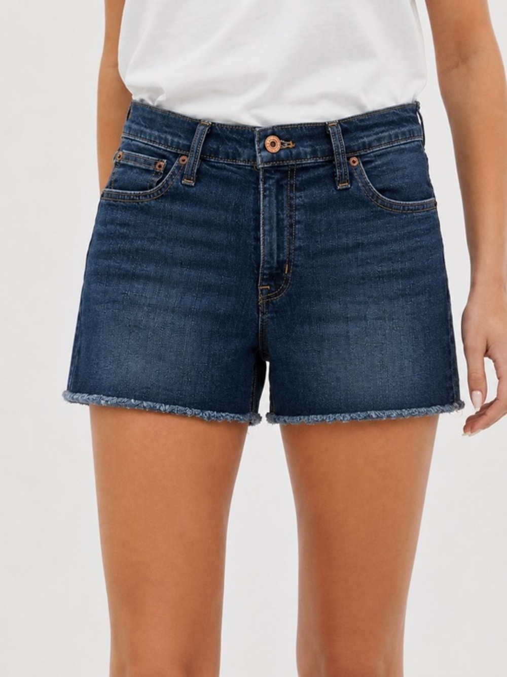 NWT J.Crew Mercantile Women's Highest-Rise Cutoff Denim Boy Shorts Size 27